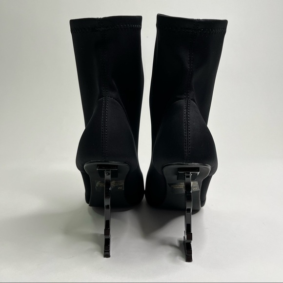 CAPE ROBBIN Infinite All The Riches Cash Money Sign Heel Open Toe Stretchy Boots - Picture 4 of 13